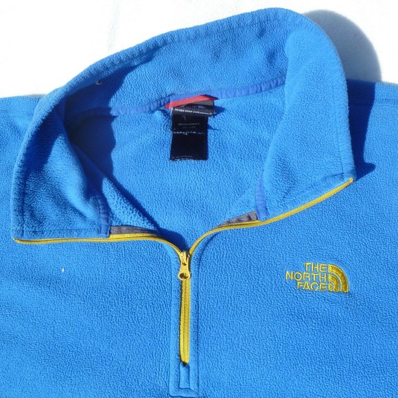 The North Face Blue Fleece Jacket Pullover Sweater XL / TG - Picture 2 of 5